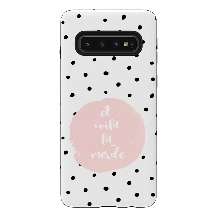 Galaxy S10 StrongFit Et voila la merde and polka dots by  Utart
