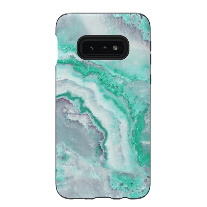 Galaxy S10e StrongFit Mint Green Veined Agate by  Utart