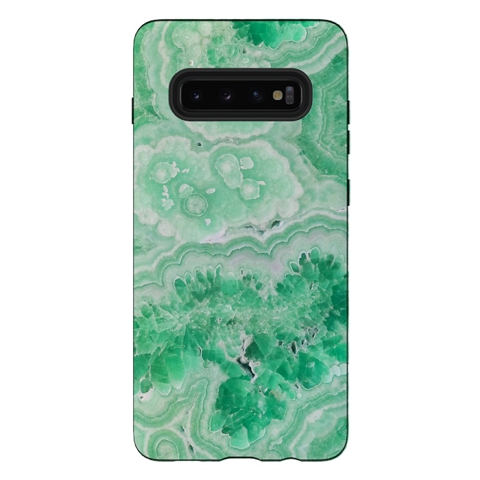 Galaxy S10 plus StrongFit Mint Green Agate by  Utart