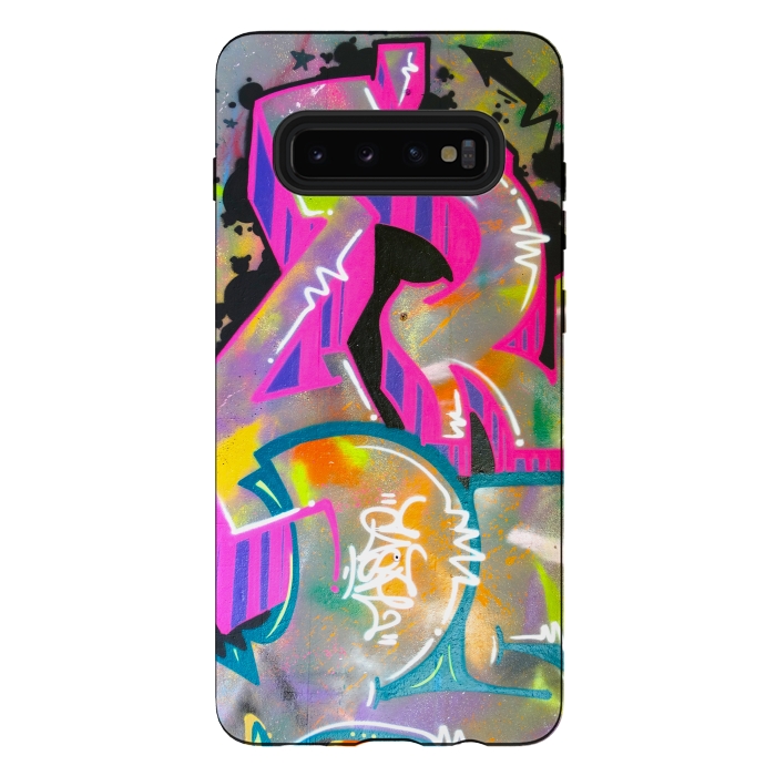 Galaxy S10 plus StrongFit Colorful Grafitti Tag by Andrea Haase
