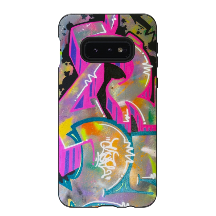 Galaxy S10e StrongFit Colorful Grafitti Tag by Andrea Haase