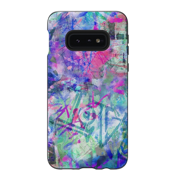 Galaxy S10e StrongFit Colorful Grafitti by Andrea Haase