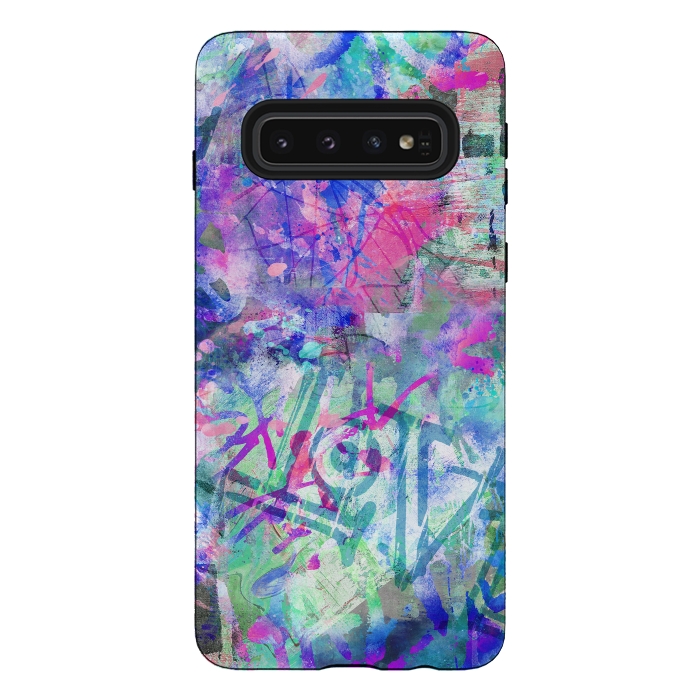 Galaxy S10 StrongFit Colorful Grafitti by Andrea Haase