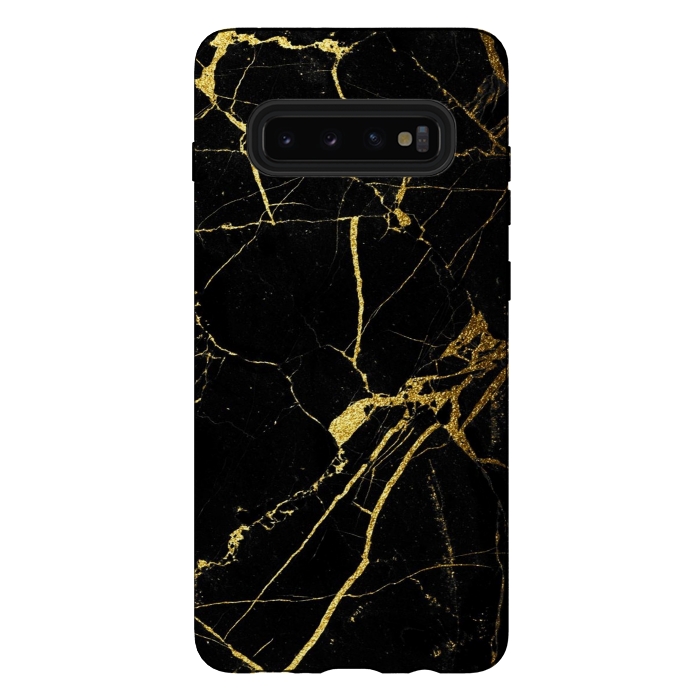 Galaxy S10 plus StrongFit  Black-Gold Marble Impress by ''CVogiatzi.
