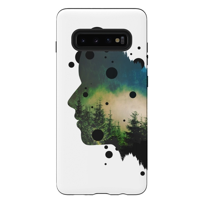 Galaxy S10 plus StrongFit Face Of The Forest by Sitchko