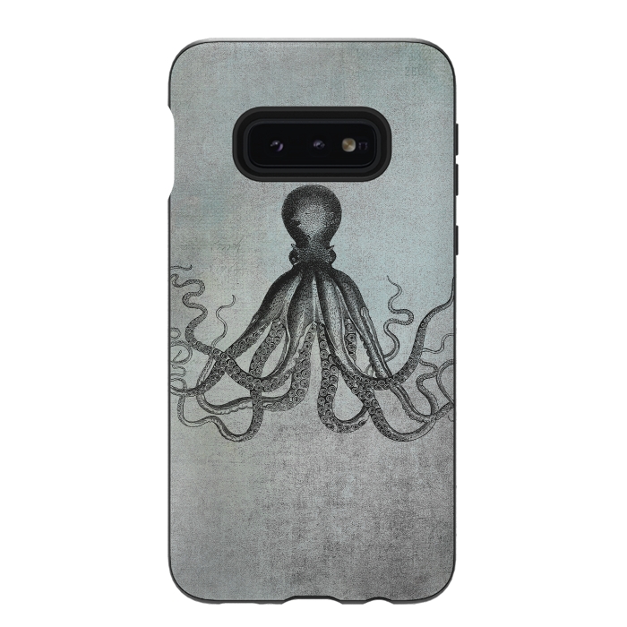 Galaxy S10e StrongFit Octopus Vintage Art by Andrea Haase