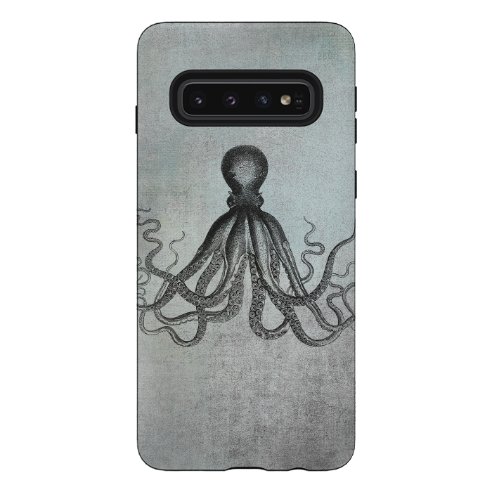 Galaxy S10 StrongFit Octopus Vintage Art by Andrea Haase