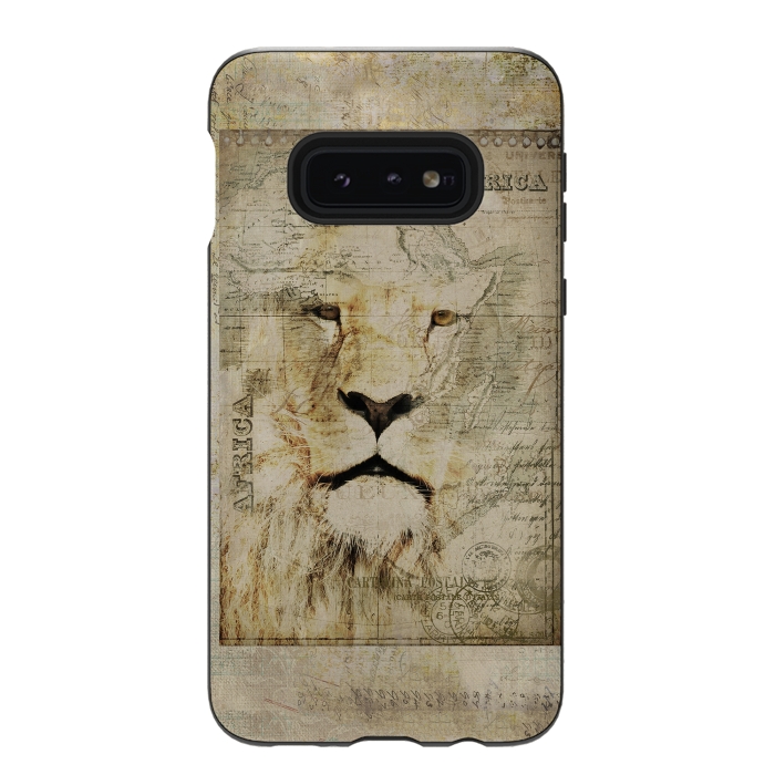 Galaxy S10e StrongFit Lion King Of Africa Collage by Andrea Haase