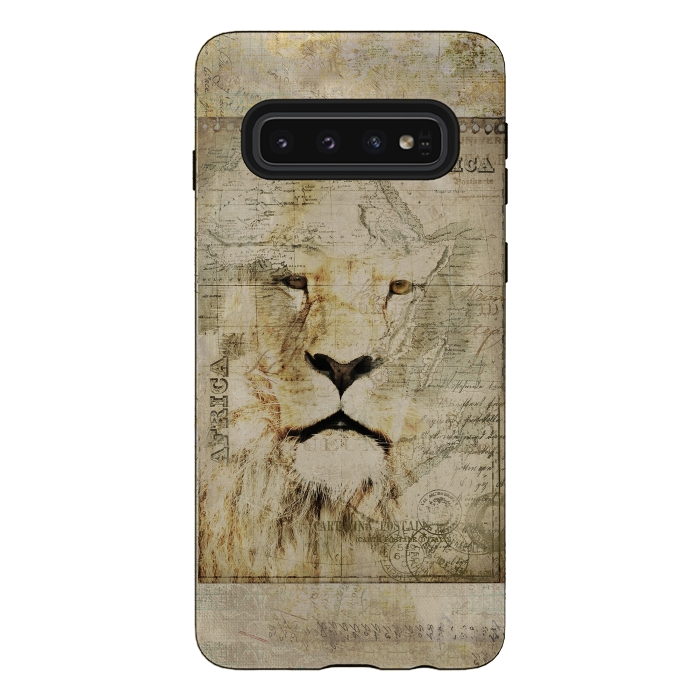 Galaxy S10 StrongFit Lion King Of Africa Collage by Andrea Haase
