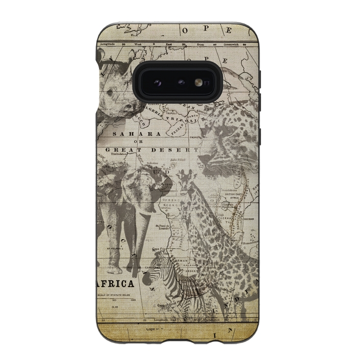 Galaxy S10e StrongFit African Wild Animals by Andrea Haase