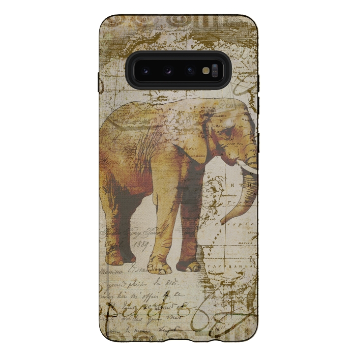 Galaxy S10 plus StrongFit African Elephant by Andrea Haase