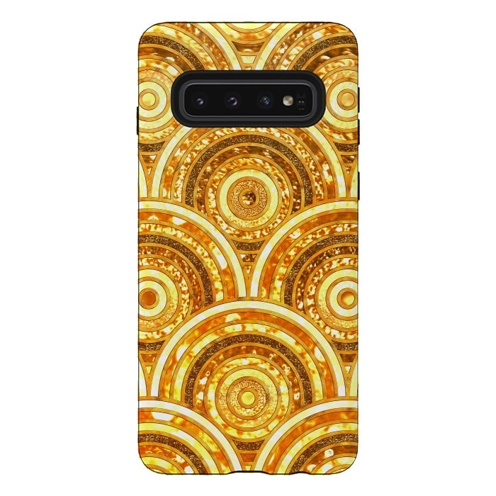 Galaxy S10 StrongFit aztec gold by  Utart