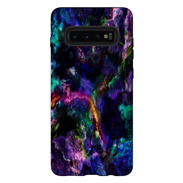 Galaxy S10 plus StrongFit Colorful marble by haroulita