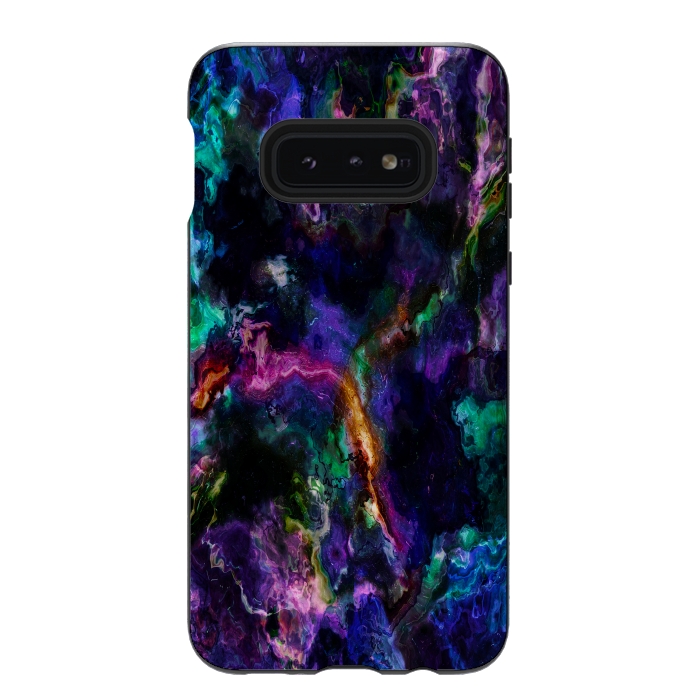 Galaxy S10e StrongFit Colorful marble by haroulita