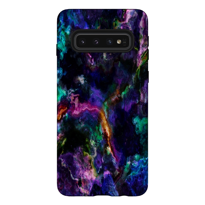 Galaxy S10 StrongFit Colorful marble by haroulita