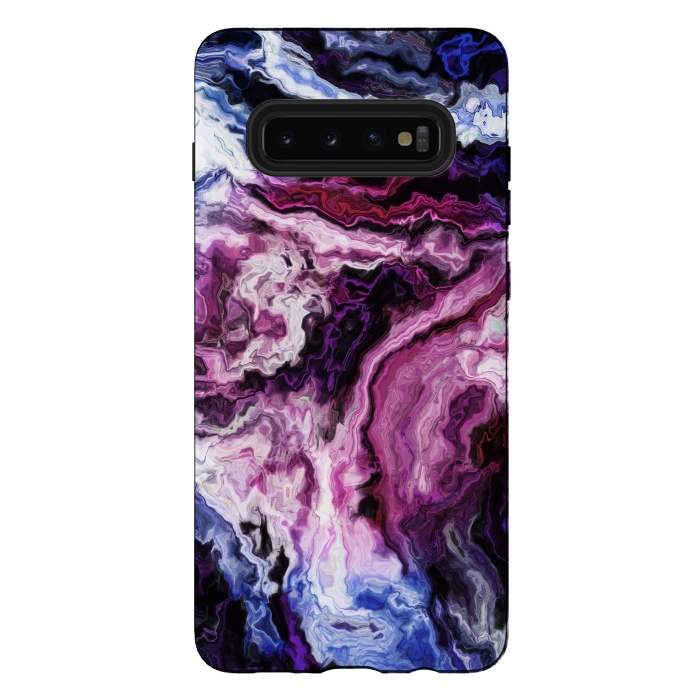 Galaxy S10 plus StrongFit wavy marble i by haroulita