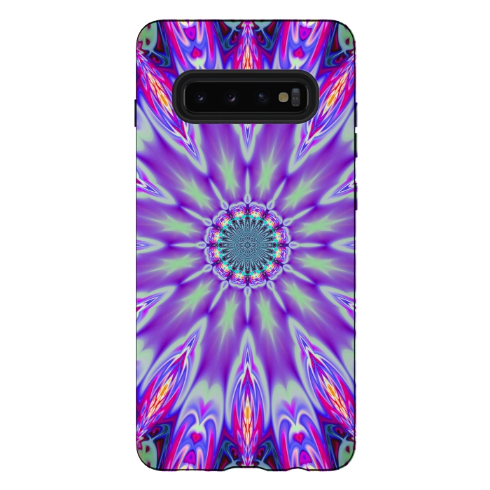 Galaxy S10 plus StrongFit ultra violet mandala by haroulita