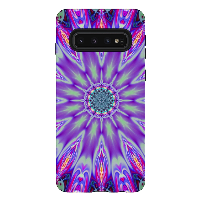 Galaxy S10 StrongFit ultra violet mandala by haroulita