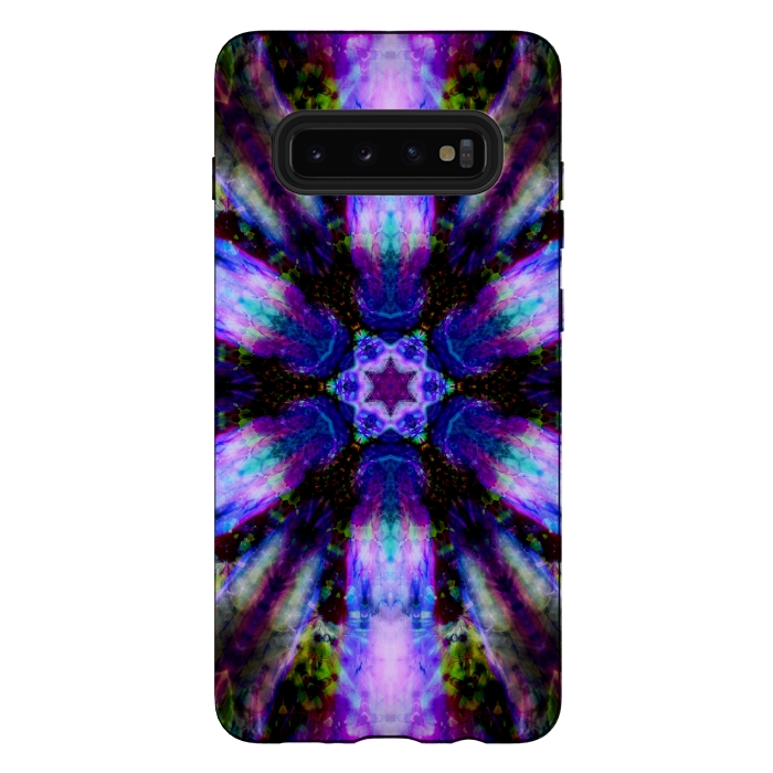 Galaxy S10 plus StrongFit Ultra violet ink mandala by haroulita