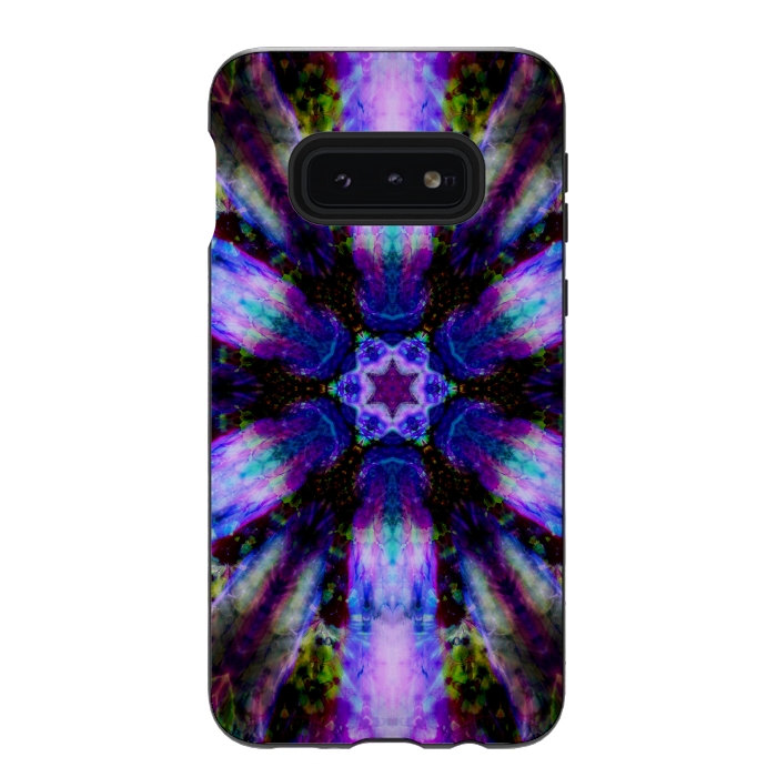 Galaxy S10e StrongFit Ultra violet ink mandala by haroulita