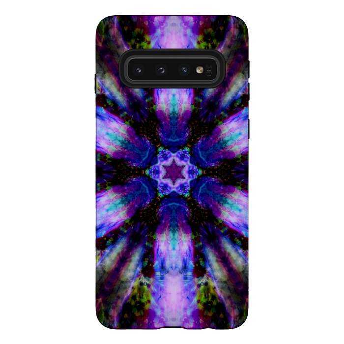 Galaxy S10 StrongFit Ultra violet ink mandala by haroulita