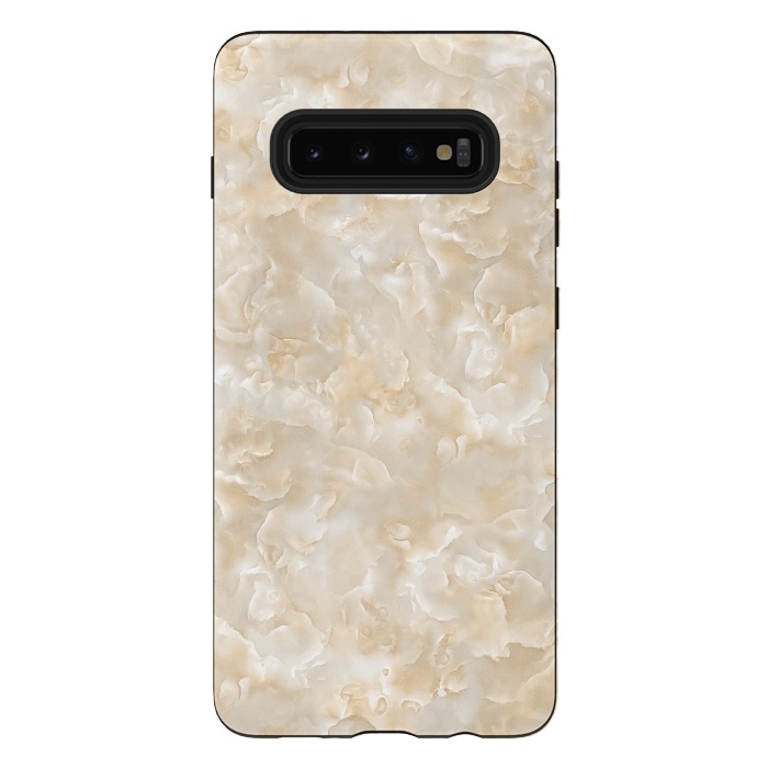 Galaxy S10 plus StrongFit Creme Mother of Pearl Texture by  Utart