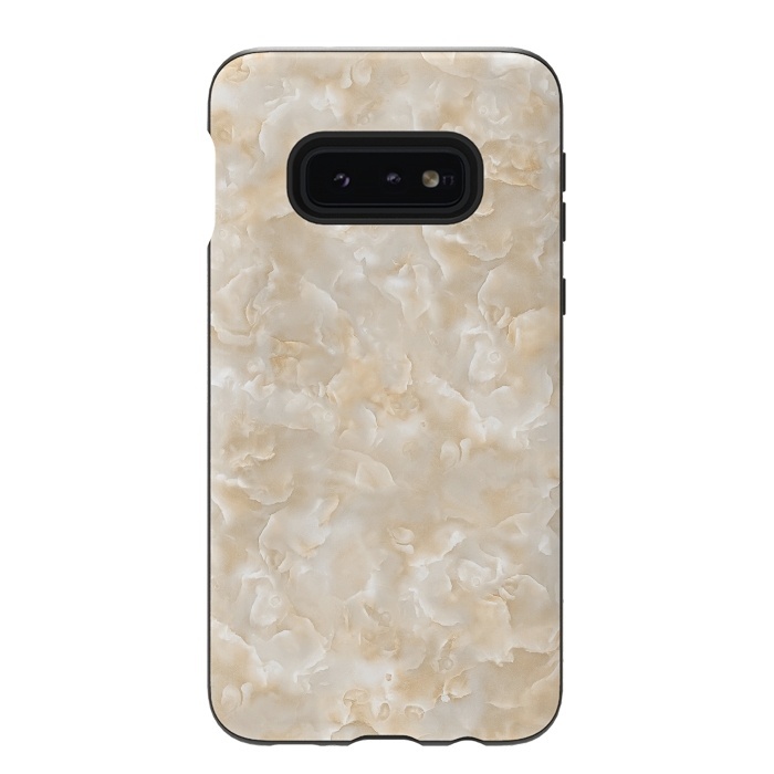 Galaxy S10e StrongFit Creme Mother of Pearl Texture by  Utart