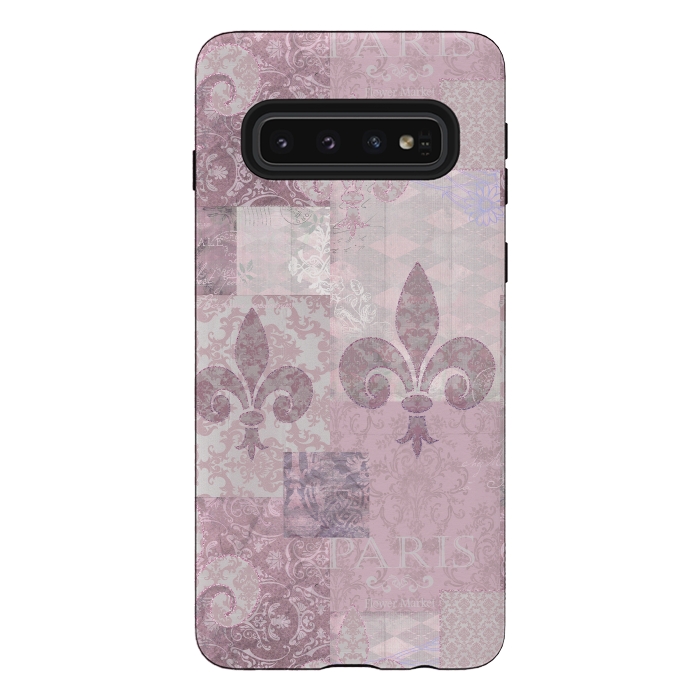 Galaxy S10 StrongFit Romantic Vintage Pattern Soft Pink by Andrea Haase