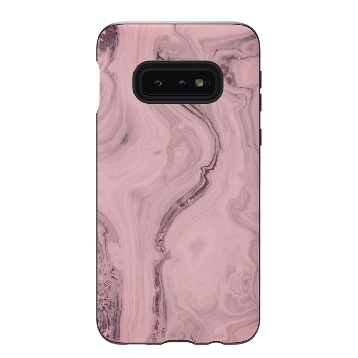 Galaxy S10e StrongFit Glamorous Marble Pink 2 by Andrea Haase