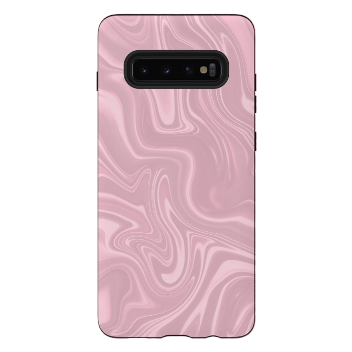 Galaxy S10 plus StrongFit Marbled Pink Paint 2 by Andrea Haase
