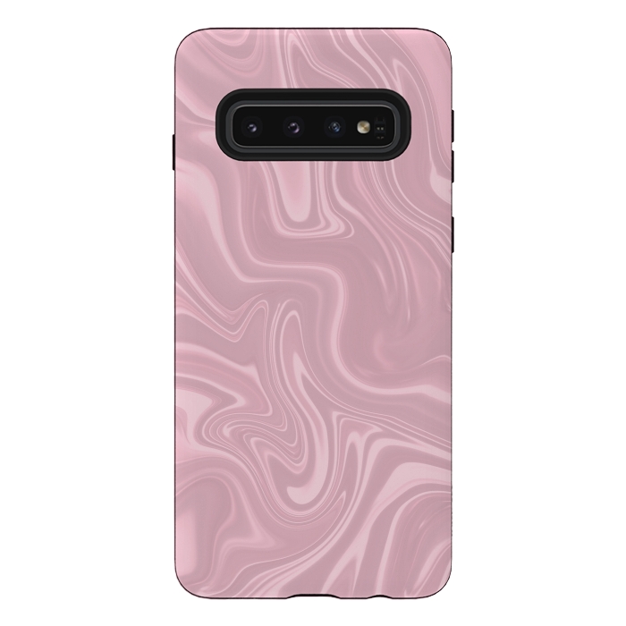 Galaxy S10 StrongFit Marbled Pink Paint 2 by Andrea Haase