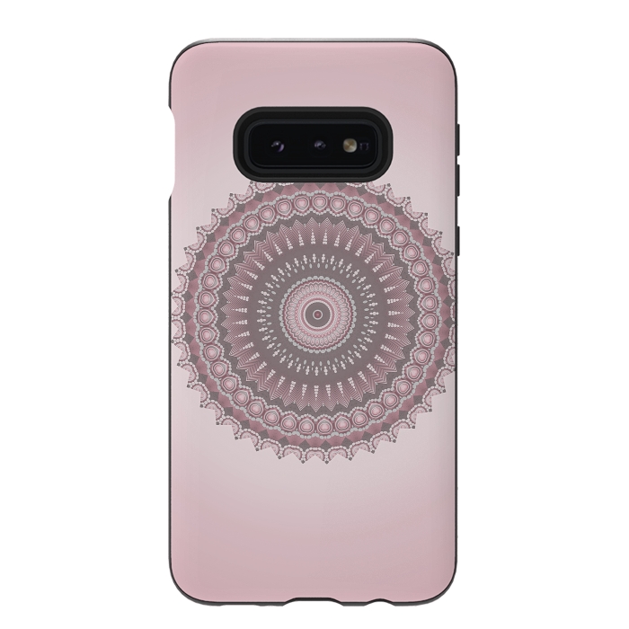 Galaxy S10e StrongFit Soft Pink Mandala Design by Andrea Haase