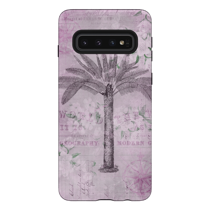 Galaxy S10 StrongFit Vintage Palm Tree Art by Andrea Haase