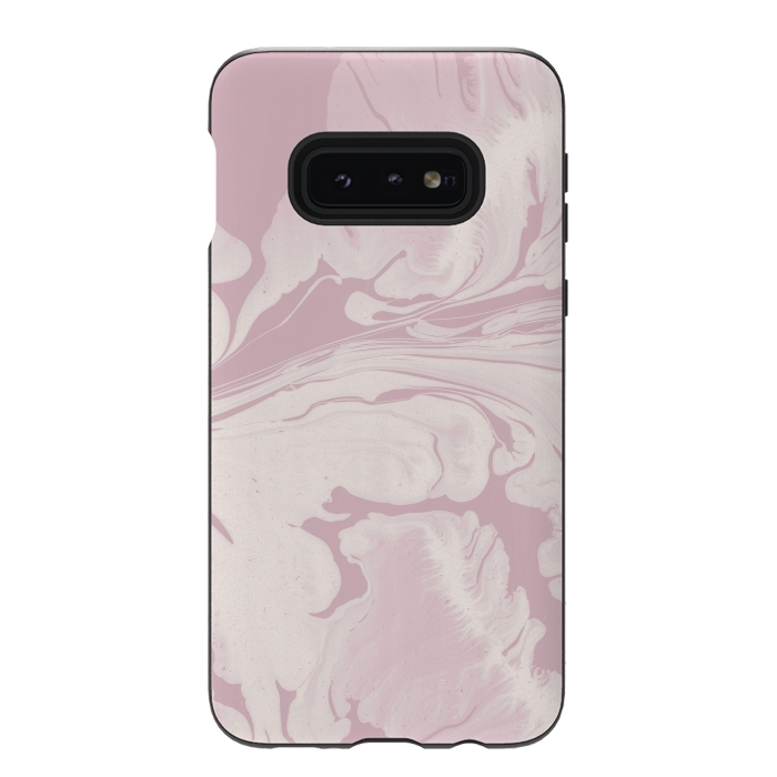 Galaxy S10e StrongFit Pink Marbled Wet Paint 2 by Andrea Haase