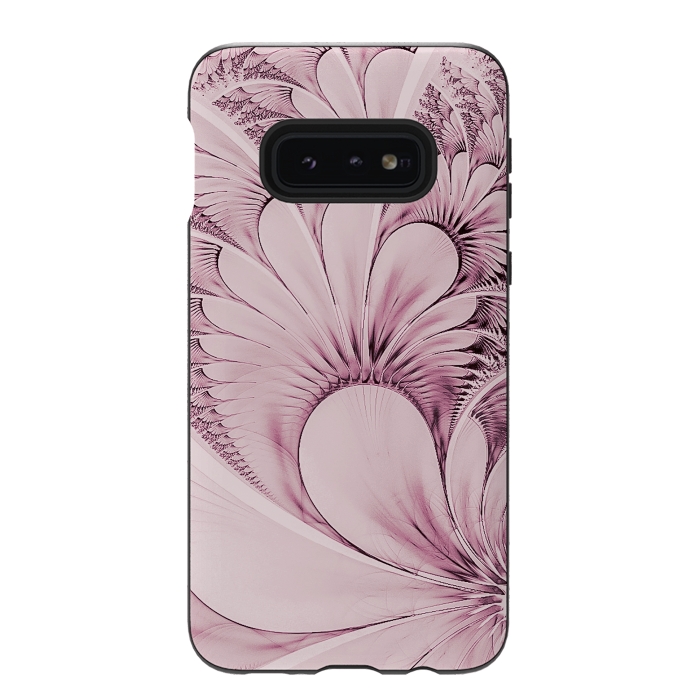 Galaxy S10e StrongFit Pink Flourish Fractal by Andrea Haase