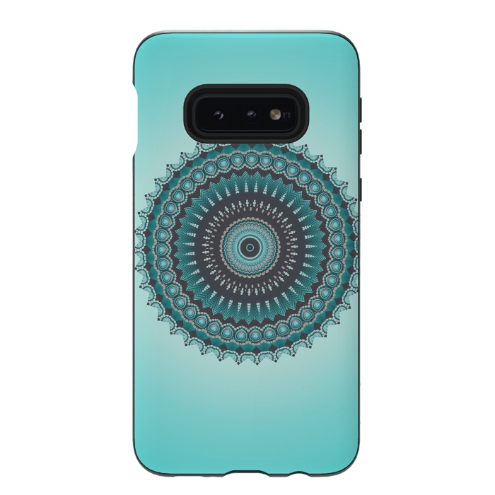 Galaxy S10e StrongFit Mandala Turquoise 2 by Andrea Haase