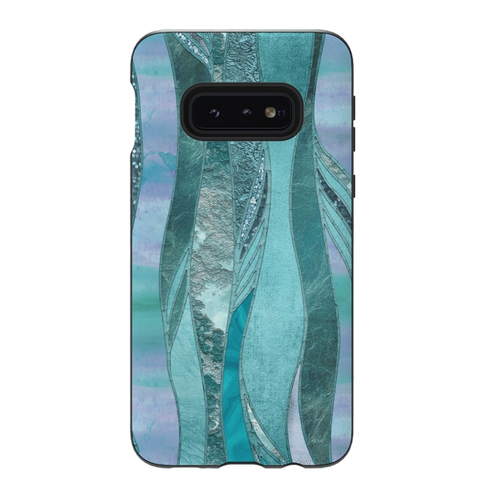 Galaxy S10e StrongFit Turquoise Green Glamour by Andrea Haase