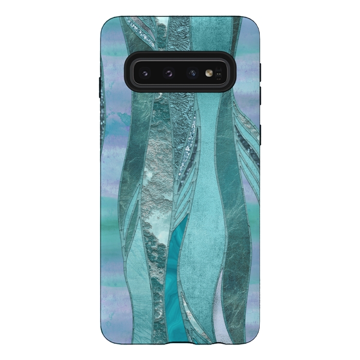 Galaxy S10 StrongFit Turquoise Green Glamour by Andrea Haase