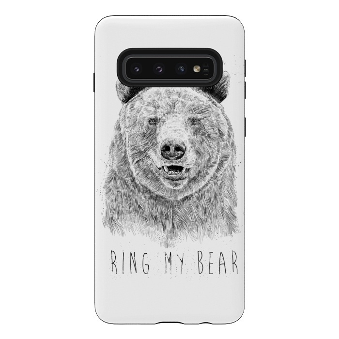 Galaxy S10 StrongFit Ring my bear (bw) by Balazs Solti