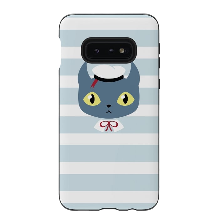 Galaxy S10e StrongFit Sailor cat by Laura Nagel