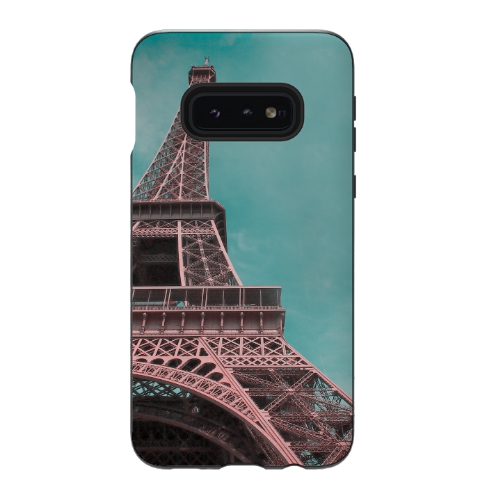 Galaxy S10e StrongFit Pink Paris Eiffeltower by Andrea Haase