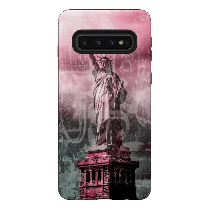 Galaxy S10 StrongFit Statue Of Liberty Mixed Media Art by Andrea Haase