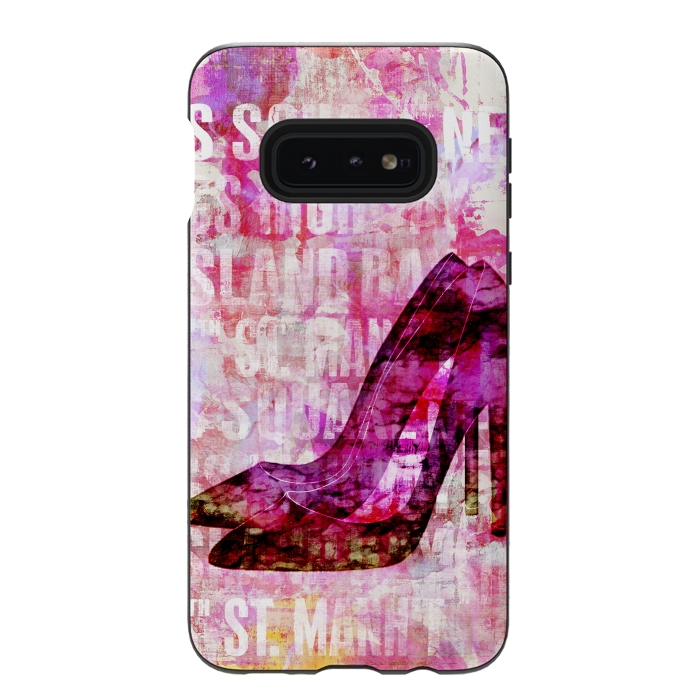 Galaxy S10e StrongFit High Heels Pink Mixed Media Art by Andrea Haase