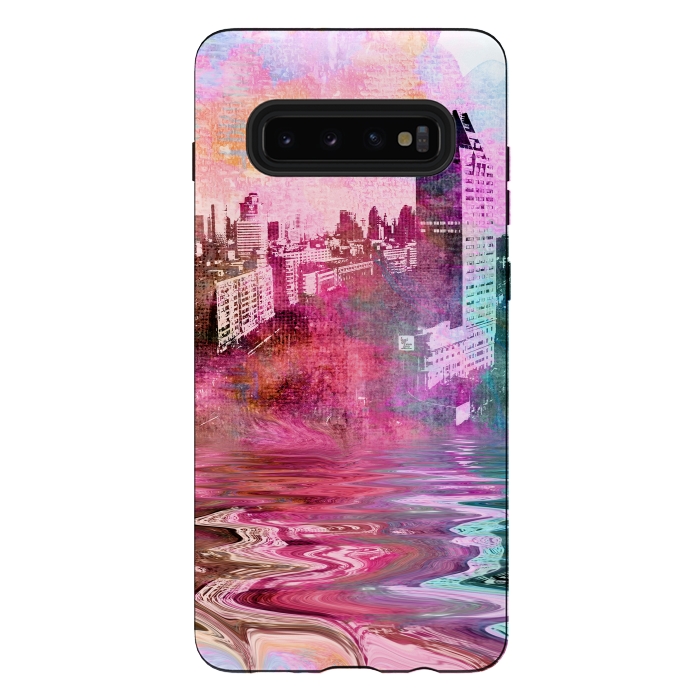 Galaxy S10 plus StrongFit Surreal City Urban Mixed Media Art by Andrea Haase