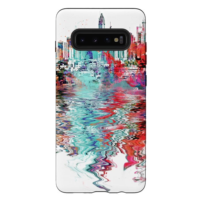 Galaxy S10 plus StrongFit Surreal City Skyline by Andrea Haase