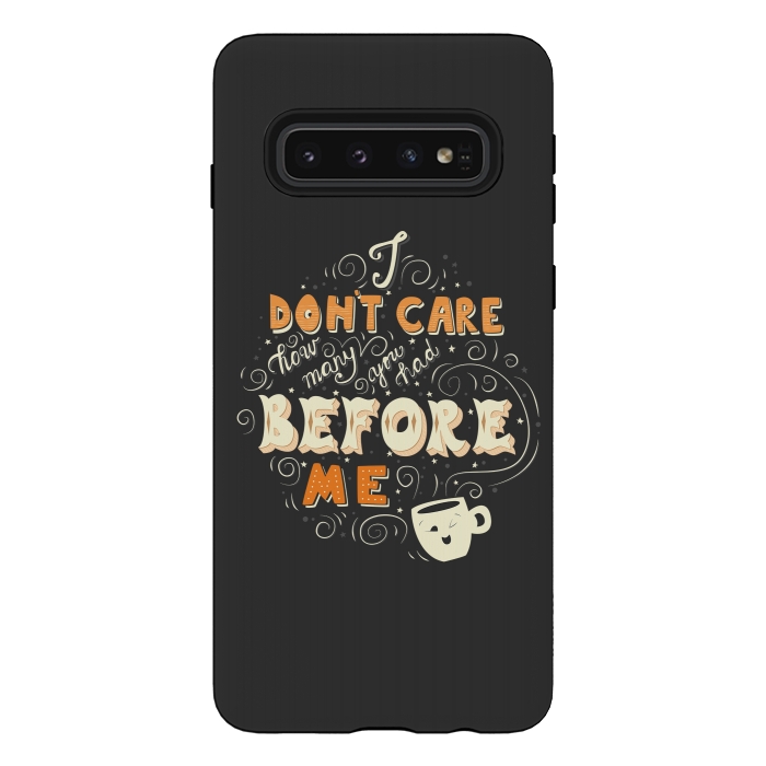 Galaxy S10 StrongFit Coffee typography funny design by Jelena Obradovic