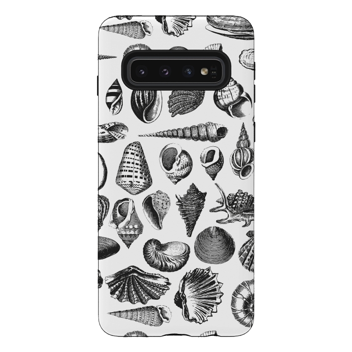Galaxy S10 StrongFit Vintage Seashell Collection Black And White by Andrea Haase