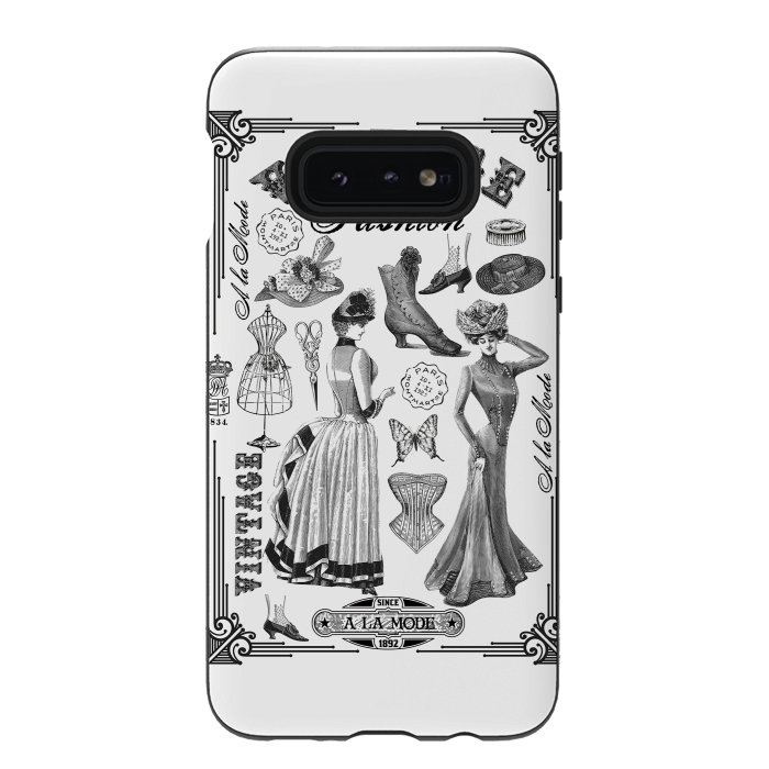 Galaxy S10e StrongFit Vintage Fashion Ladies by Andrea Haase