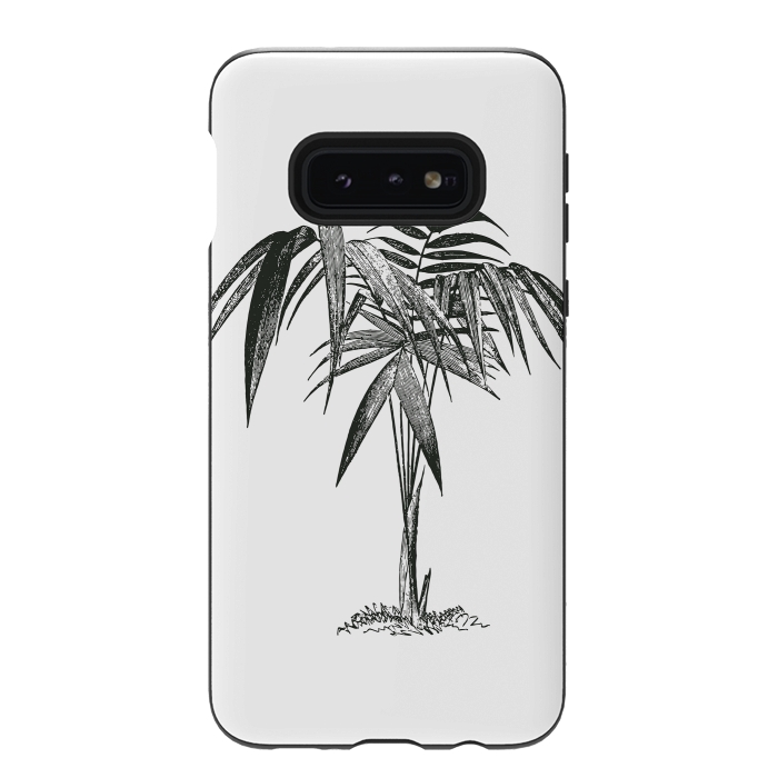 Galaxy S10e StrongFit Black And White Vintage Palm Tree by Andrea Haase
