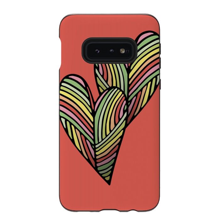 Galaxy S10e StrongFit Two Hearts by Majoih